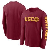 USC Trojans Men's Nike Cardinal Cotton Basketball Icon Long Sleeve T-Shirt